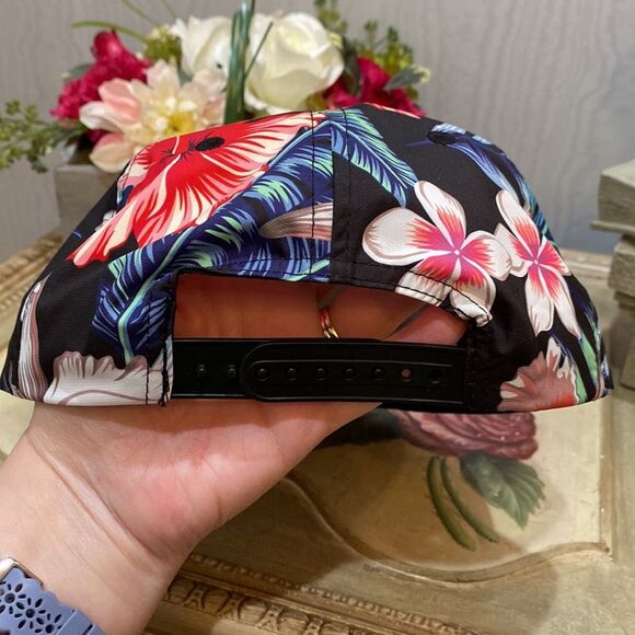 Truly Hard Seltzer Tropical Dark Floral Snap Back Ball Cap Hat Unisex Summer - Picture 3 of 9
